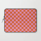 Pink Checker Pattern Laptop Sleeve Gallery Image 1