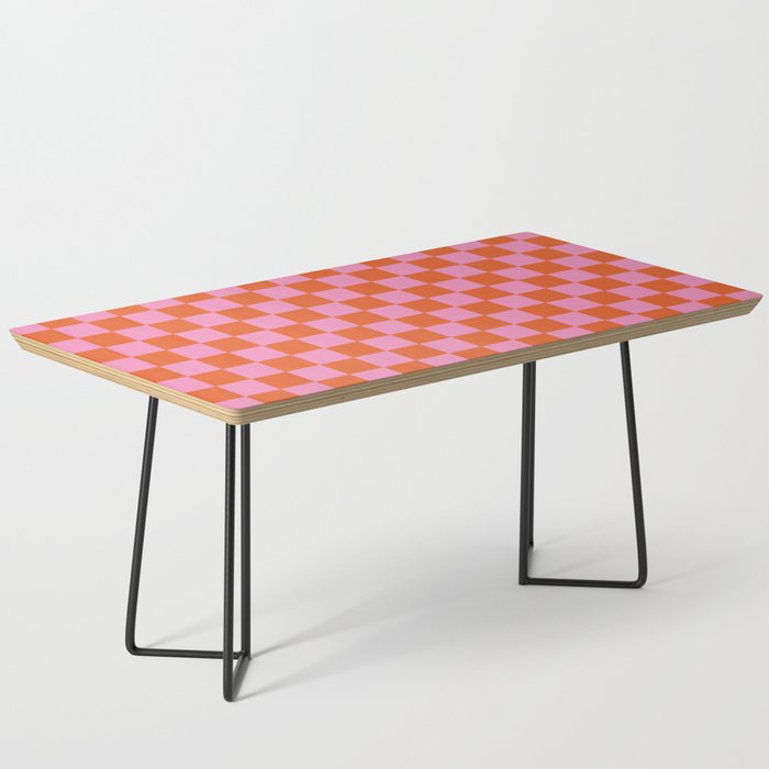 Pink Checker Pattern Coffee Table Gallery Image 1