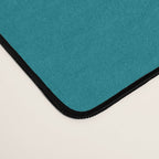 Mid Century Modern Abstract Kwaito Pattern in Teal Blue Tones Desk Mat Gallery Image 4