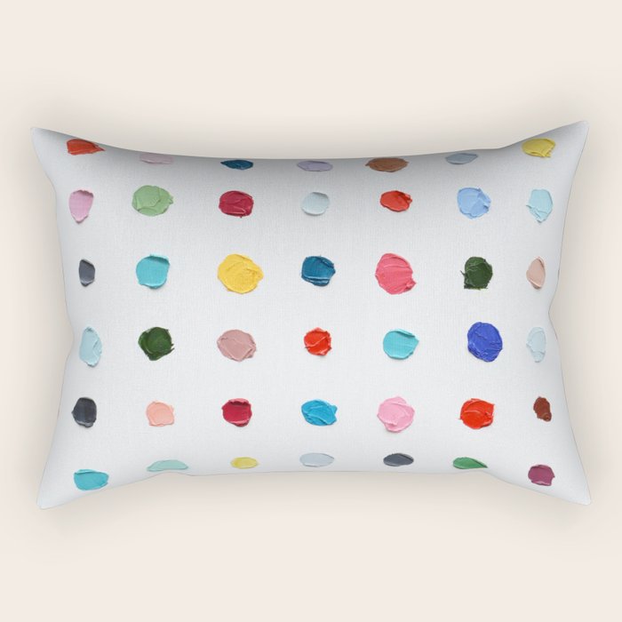 Infinite Polka Daubs Rectangular Pillow Gallery Image 1