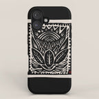 Woodcut Cactus iPhone Case Gallery Image 1