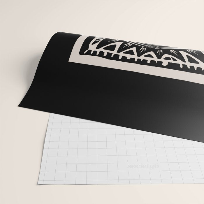 Woodcut Cactus Wrapping Paper Gallery Image 2