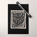 Woodcut Cactus Wrapping Paper Gallery Image 1