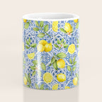 Portuguese Vintage Summer  Blue Tiles And Lemons Coffee Mug Gallery Image 4
