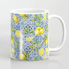 Portuguese Vintage Summer  Blue Tiles And Lemons Coffee Mug Gallery Image 1