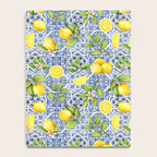 Portuguese Vintage Summer  Blue Tiles And Lemons Notebook Gallery Image 4