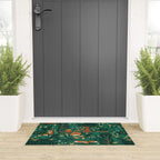 Foxes Playing in the Emerald Forest Welcome Mat Gallery Image 3