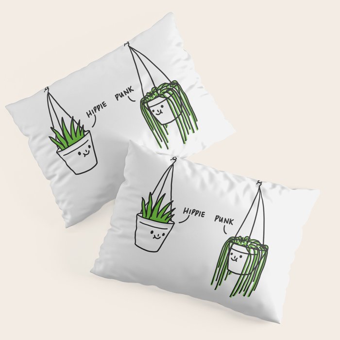 Hippie and Punk plants Pillow Sham Gallery Image 1