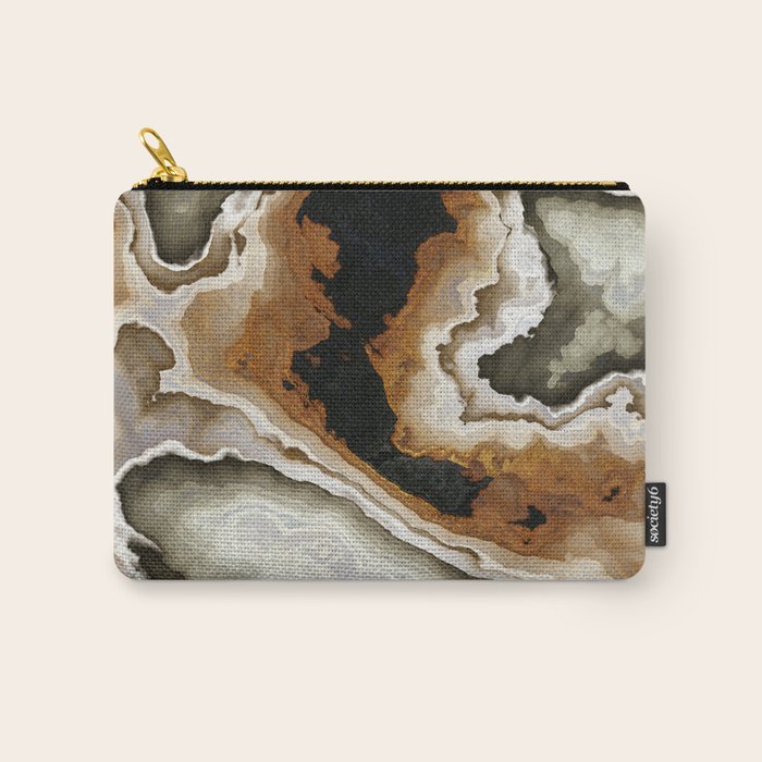 Ivory Agate Abstract Carry All Pouch Gallery Image 1