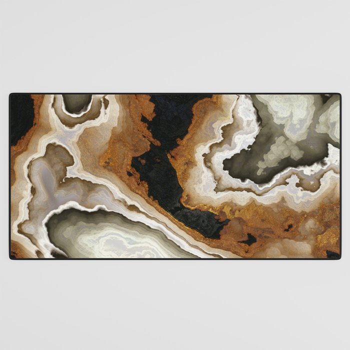 Ivory Agate Abstract Desk Mat Gallery Image 3