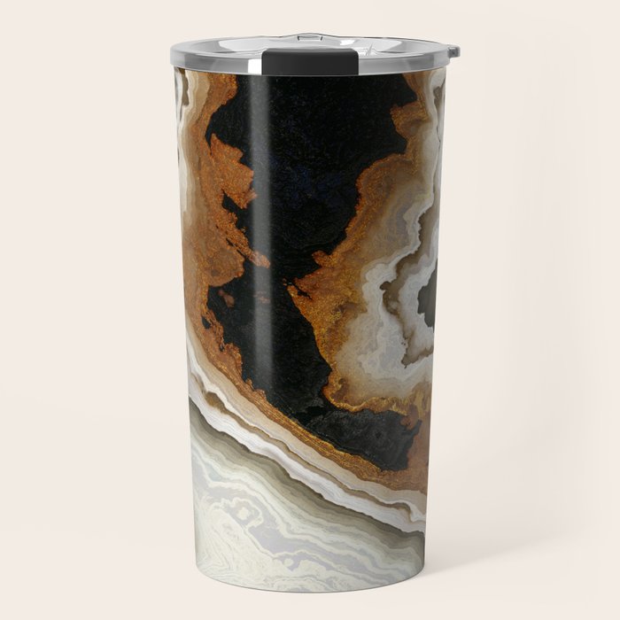 Ivory Agate Abstract Travel Mug Gallery Image 1