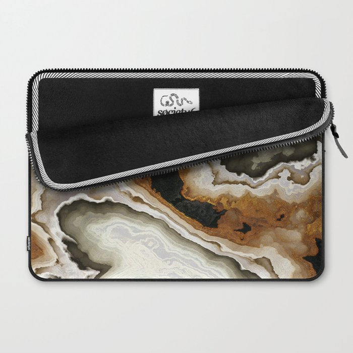 Ivory Agate Abstract Laptop Sleeve Gallery Image 2