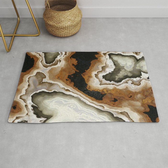 Ivory Agate Abstract Rug Gallery Image 1