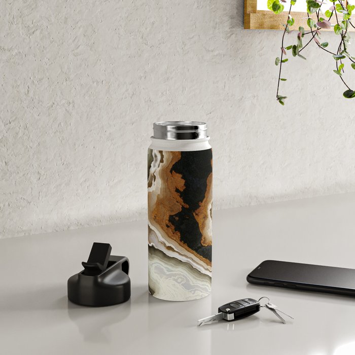 Ivory Agate Abstract Water Bottle Gallery Image 4