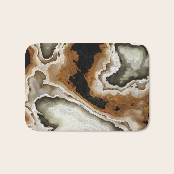 Ivory Agate Abstract Bath Mat Gallery Image 1