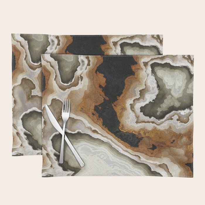 Ivory Agate Abstract Placemat Gallery Image 1