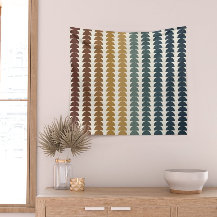 Maude Pattern XX Earthy Rustic Wall Tapestry Gallery Image 2