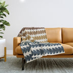 Maude Pattern XX Earthy Rustic Throw Blanket Gallery Image 1