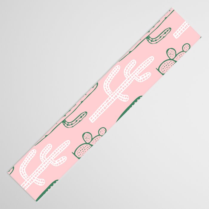 Retro hand drawn cactus plant pattern Table Runner Gallery Image 3