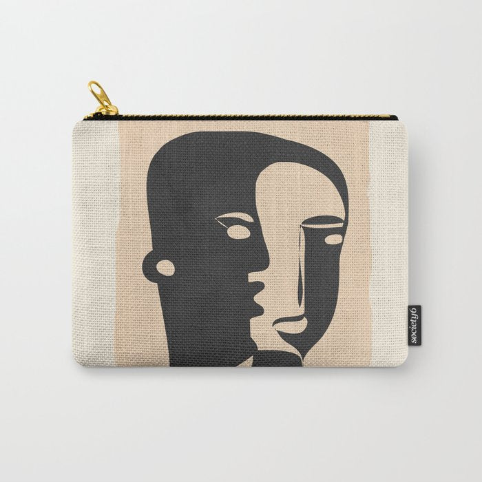 Pair of the Abstract Masks 08 Carry All Pouch Gallery Image 1