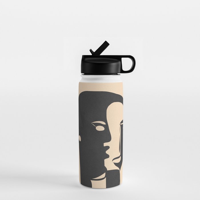 Pair of the Abstract Masks 08 Water Bottle Gallery Image 1