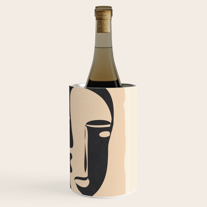 Pair of the Abstract Masks 08 Wine Chiller Gallery Image 3