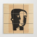 Pair of the Abstract Masks 08 Wood Wall Art Gallery Image 1