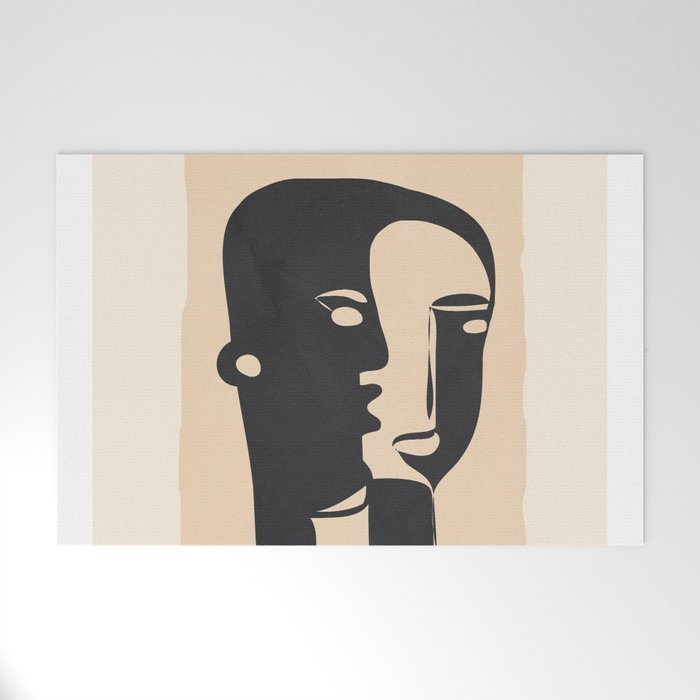 Pair of the Abstract Masks 08 Welcome Mat Gallery Image 1