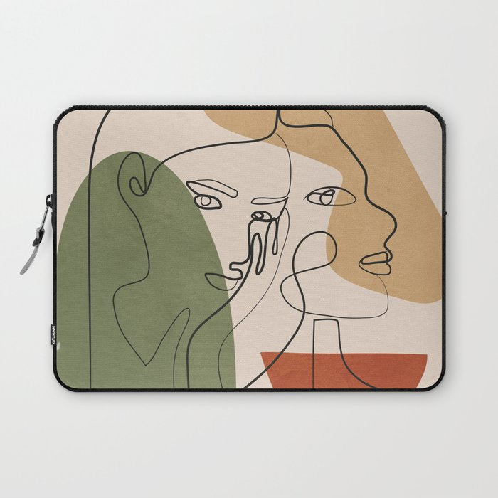 Abstract Faces 2  Laptop Sleeve Gallery Image 1