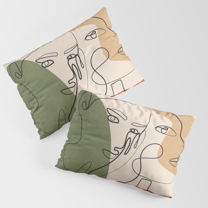 Abstract Faces 2  Pillow Sham Gallery Image 1