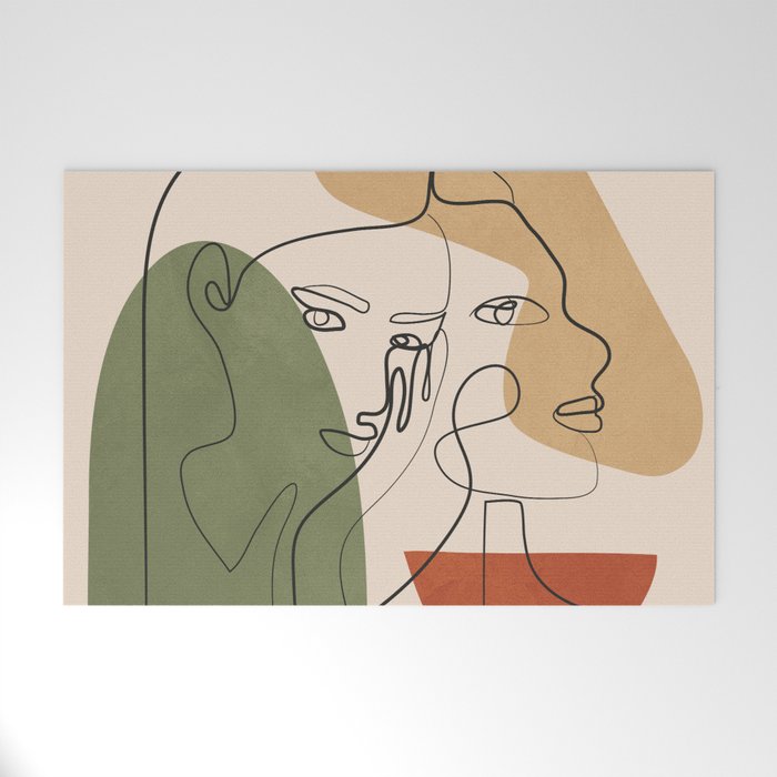 Abstract Faces 2  Welcome Mat Gallery Image 1