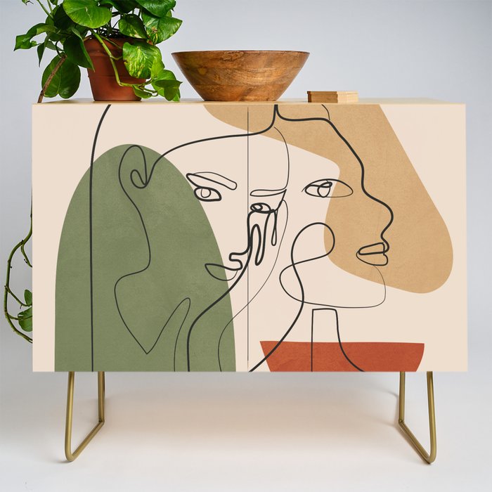 Abstract Faces 2  Credenza Gallery Image 1