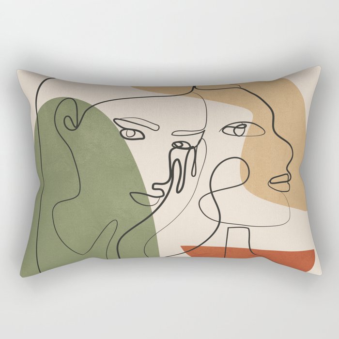 Abstract Faces 2  Rectangular Pillow Gallery Image 2