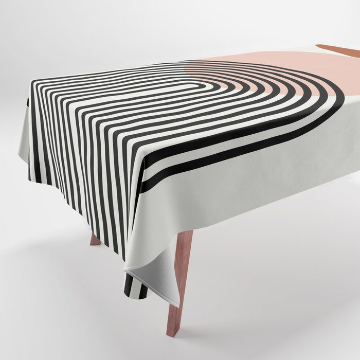terracotta sun and moon abstract  Tablecloth Gallery Image 1