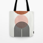 terracotta sun and moon abstract  Tote Bag Gallery Image 1