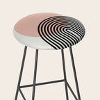 terracotta sun and moon abstract  Stool Gallery Image 2