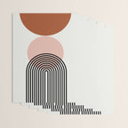 terracotta sun and moon abstract  Wrapping Paper Gallery Image 3