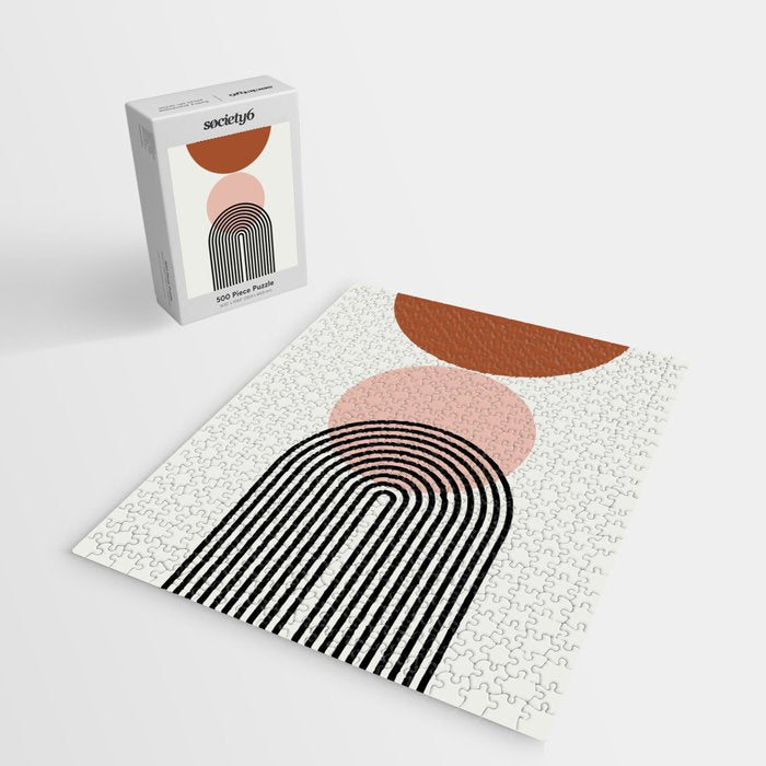 terracotta sun and moon abstract  Jigsaw Puzzle Gallery Image 2