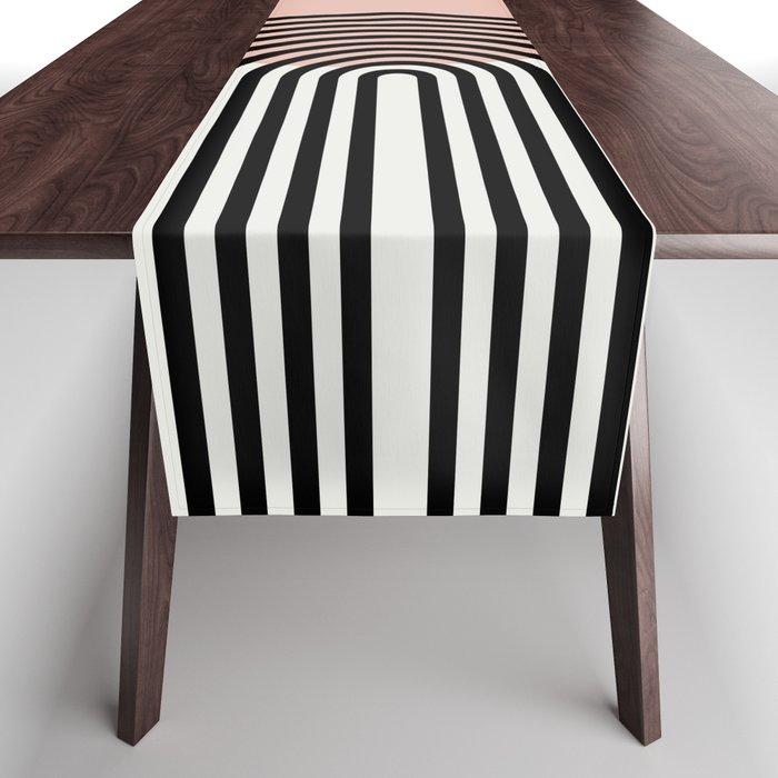 terracotta sun and moon abstract  Table Runner Gallery Image 1