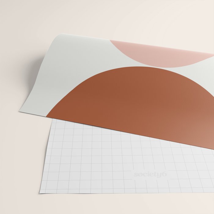 terracotta sun and moon abstract  Wrapping Paper Gallery Image 2