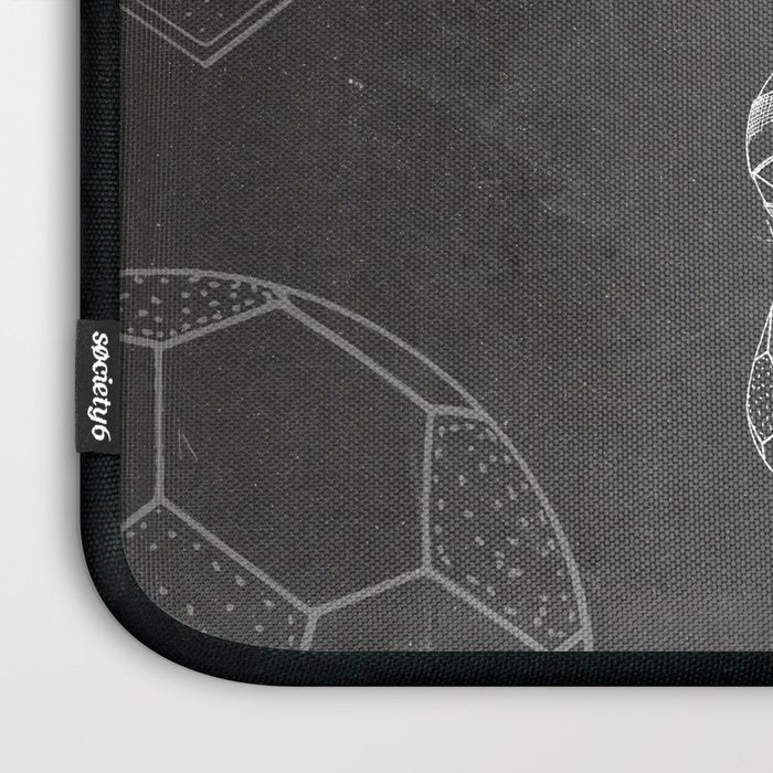 Soccer Ball Patent - Football Art - Black Chalkboard Laptop Sleeve Gallery Image 3