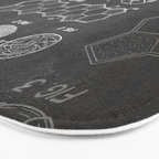 Soccer Ball Patent - Football Art - Black Chalkboard Bath Mat Gallery Image 3