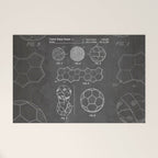 Soccer Ball Patent - Football Art - Black Chalkboard Welcome Mat Gallery Image 1
