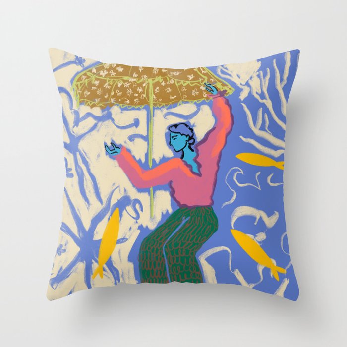 SEA DANCER Throw Pillow Gallery Image 6