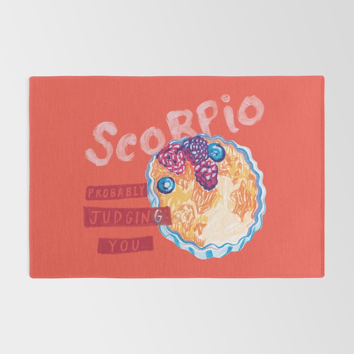 Scorpio Mood in Tomato Red | Zodiac Series Rug Gallery Image 2