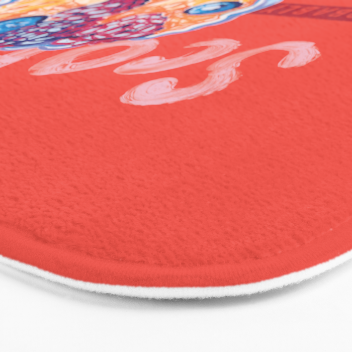 Scorpio Mood in Tomato Red | Zodiac Series Bath Mat Gallery Image 3