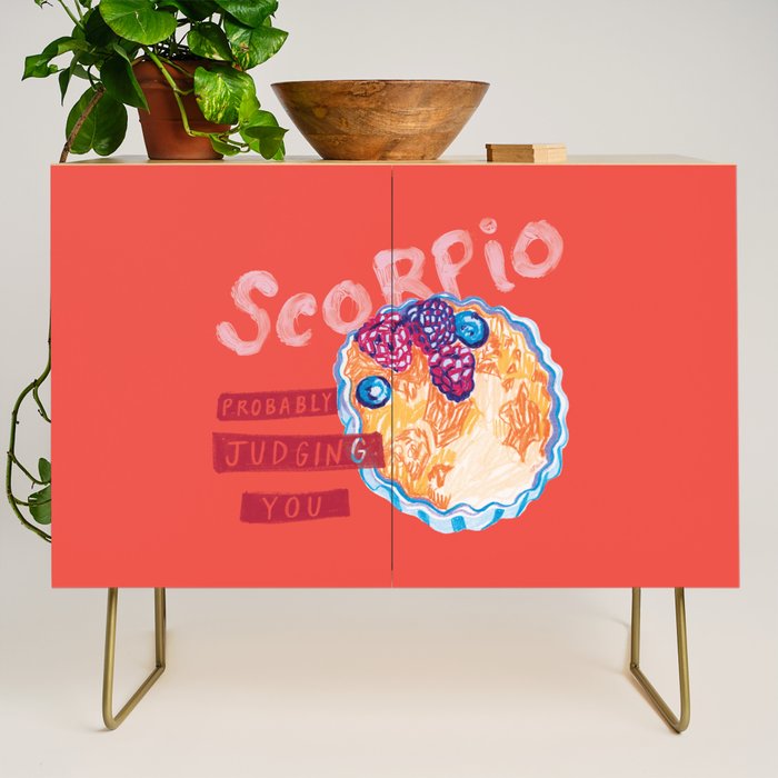 Scorpio Mood in Tomato Red | Zodiac Series Credenza Gallery Image 1