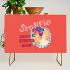 Scorpio Mood in Tomato Red | Zodiac Series Credenza Gallery Image 1