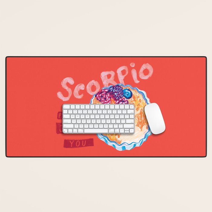 Scorpio Mood in Tomato Red | Zodiac Series Desk Mat Gallery Image 1