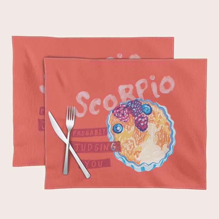 Scorpio Mood in Tomato Red | Zodiac Series Placemat Gallery Image 1